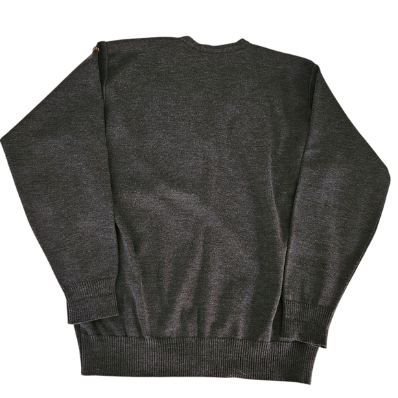 PAUL & SHARK dark gray knit v-neck sweater pullover large - Picture 3 of 14